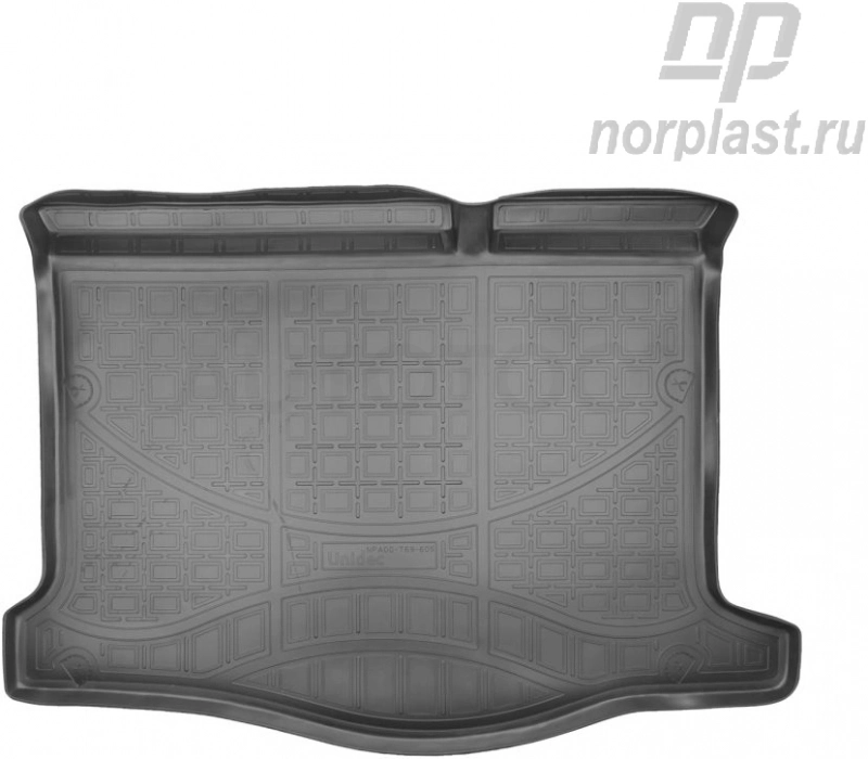 Коврик в багажник NORPLAST, черный, полиуретан