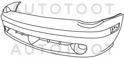 Бампер передний (с отверстиями под противотуманные фары) -  для DODGE NEON