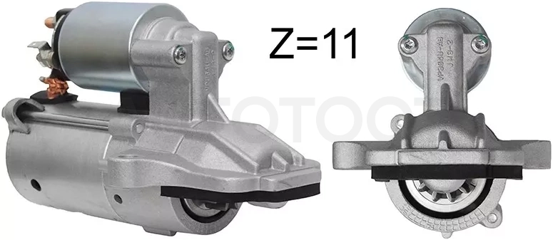 Стартер Ford Focus 04-15 / Mondeo 07-15 / Transit 06-14 / Volvo S60 10-13 / XC60 08-17 / Ford C-MAX 03-10 / Galaxy 06-15 / Maverick 04-07 / S-MAX 06-15 / Mazda Tribute 03-07 / Volvo C30 06-13 / S40 04-12 / S80 06-16 / V50 03-12 (1,2 kW/ Z=11/ (восстановле