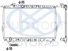 Радиатор охлаждения MT -SGHY0006MT Sat для HYUNDAI SONATA