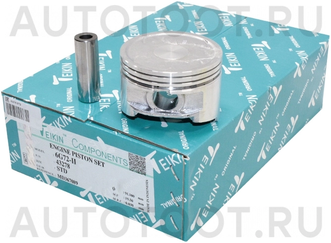 Поршень двигателя (к-т 6 шт) STD 6G72 -43278STD Teikin для MITSUBISHI PAJERO