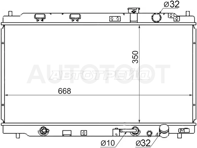 Радиатор Honda Integra 93-00 - Артикул HD0008BD - Производитель Sat - Фото, Отзывы, Цены