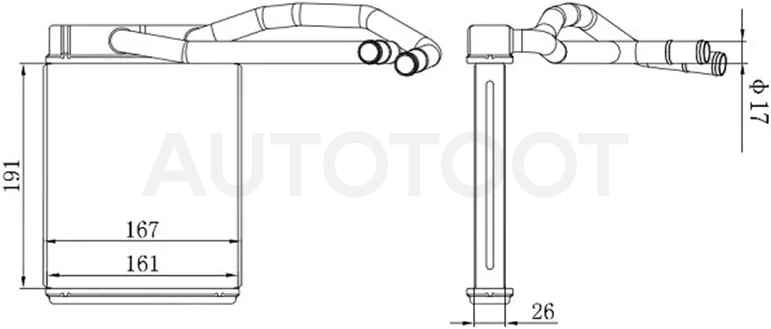 Радиатор отопителя салона Hyundai Terracan 01-07 - Артикул STHY123950 - Производитель Sat - Фото, Отзывы, Цены