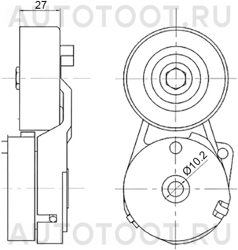 Натяжитель приводного ремня -ST11955ET000 Sat для NISSAN QASHQAI