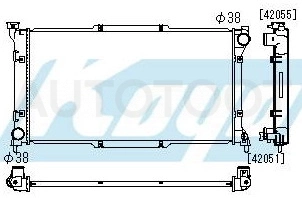 Радиатор охлаждения MT 1.8L 2L 2.2L