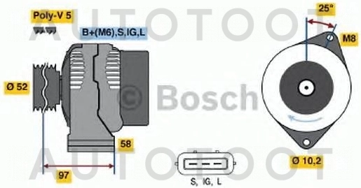 Генератор 3SFE / 4SFE -  для TOYOTA CAMRY, TOYOTA CALDINA, TOYOTA CORONA, TOYOTA RAV4