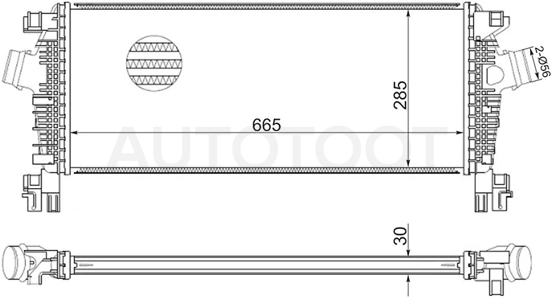 Интеркулер CHEVROLET CRUZE/OPEL ASTRA J 09- A/T - Артикул ST1302148 - Производитель Sat - Фото, Отзывы, Цены