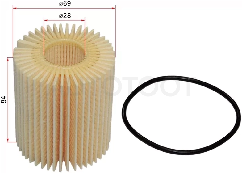 Фильтр масляный (Картридж) LEXUS IS250,GS# 3GR-FE, 2-4,5GR-FSE, 2AD-FTV 03