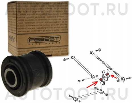 Сайлентблок задней цапфы передний=задний -TAB077 Febest для TOYOTA AVENSIS