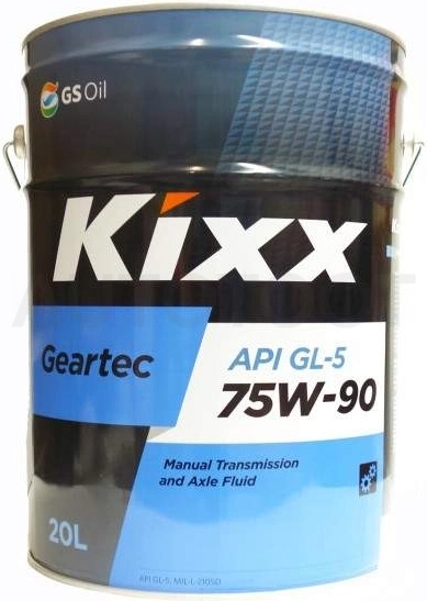 75W-90 KIXX GEARTEC 75W-90 GL-5 Масло трансмиссионное полусинтетика 20л