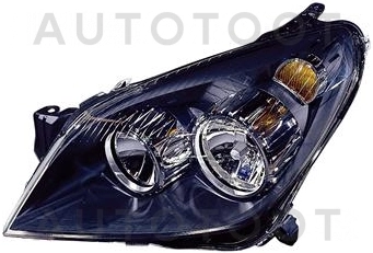 Фара левая (с электрокорректором, внутри черная) -4421140LLDEM Depo для OPEL ASTRA