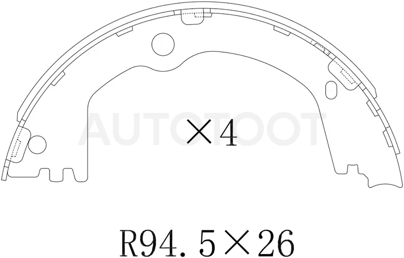 Колодки тормозные барабанные (Сзади/ Стояночный тормоз) Hyundai Santa Fe 12-19 / Kia Sorento 09-13