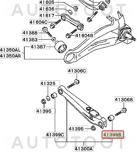 Сайлентблок заднего поперечного рычага наружный -STMR197915 Sat для MITSUBISHI CARISMA, MITSUBISHI COLT, MITSUBISHI AIRTREK, MITSUBISHI LANCER, MITSUBISHI OUTLANDER