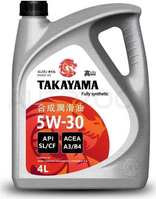 Масло моторное синтетическое TAKAYAMA 5W-30 SL/CF 4л - Артикул 605522 - Производитель TAKAYAMA - Фото, Отзывы, Цены