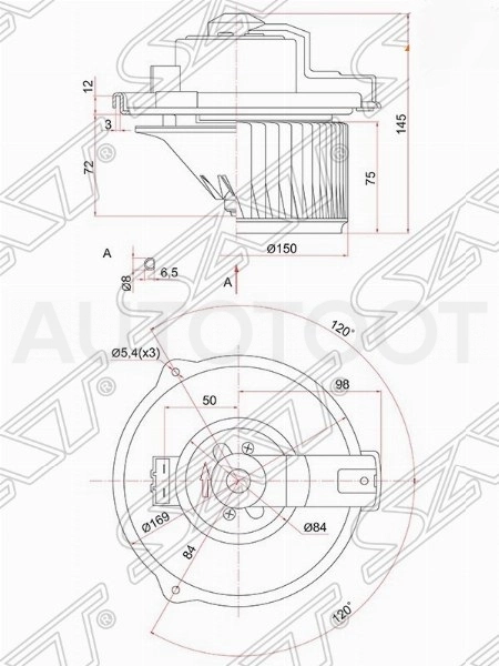 Мотор отопителя салона (левый руль) -ST8710333081 Sat для TOYOTA CAMRY, TOYOTA LAND CRUISER PRADO, TOYOTA PICNIC, TOYOTA CAMRY GRACIA, TOYOTA WINDOM, TOYOTA HARRIER, TOYOTA 4RUNNER / SURF
