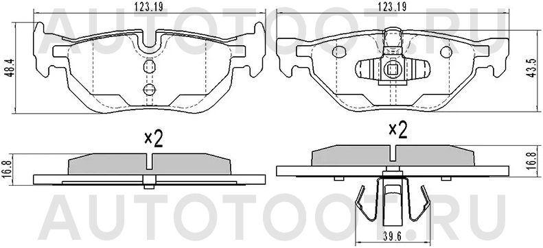 Колодки тормозные (Сзади) BMW 1-Series 04-13 / 3-Series 05-19 - Артикул ST34216774692 - Производитель Sat - Фото, Отзывы, Цены