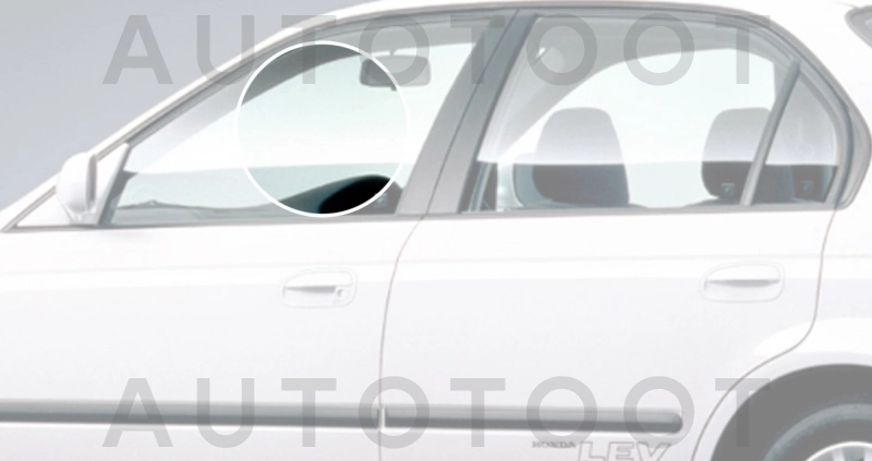 Стекло переднее левое опускное -  для HONDA CIVIC