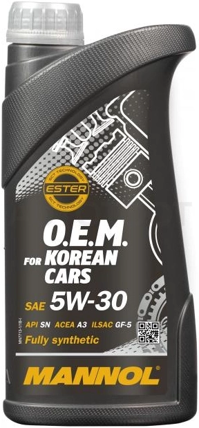5W-30 MANNOL O.E.M. for Korean cars 1л Масло моторное синтетическое