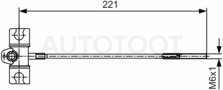 Трос стояночного тормоза(ручника) центральный -92170120 Cofle для NISSAN ALMERA