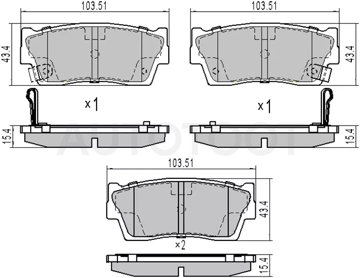Колодки тормозные (Спереди) Suzuki Escudo 88-00 / Vitara 88-99