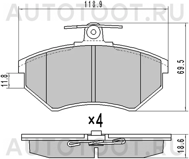 Колодки тормозные передние -WS213404 Jeenice для VOLKSWAGEN GOLF