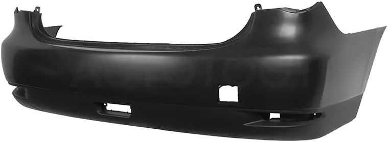 Бампер задний Nissan Almera 12-19 (С отверстием под крюк/ 4D SED)