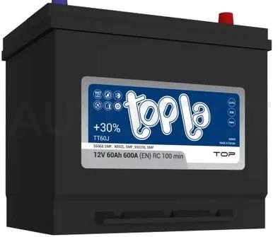 Аккумулятор TOPLA 60Ah 600A обратная полярность(-+)