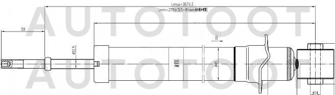 Амортизатор задний левый=правый -G121206LR LYNXauto для TOYOTA CALDINA