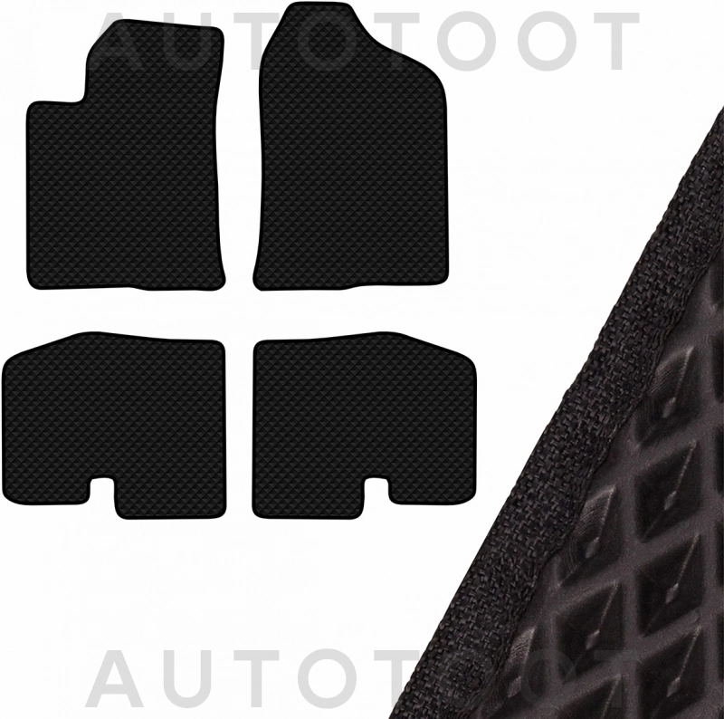 Коврик салона 4 штуки EVA Черный -  для LIFAN SOLANO