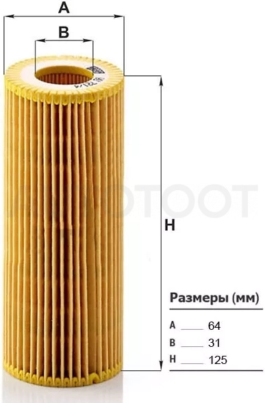Фильтр масляный (картридж) BMW X5 (E53/E70)/X6 E71 08-10/X3 E83 2,5d 3,0d 3,3d 3,5d
