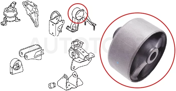 Сайлентблок опоры двигателя Toyota Vista 98-03 / Opa 00-05 - Артикул ST1237122150C - Производитель Sat - Фото, Отзывы, Цены