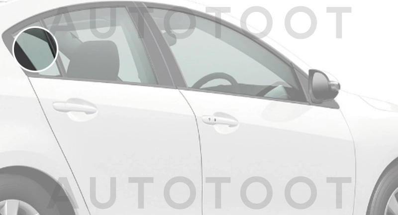 Стекло форточки (уголок) задней правой двери -  для MAZDA 3 (AXELA)