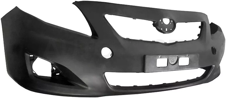 Бампер передний Toyota Corolla (E150) 06-10 (Под ПТФ/ С отверстием под крюк)