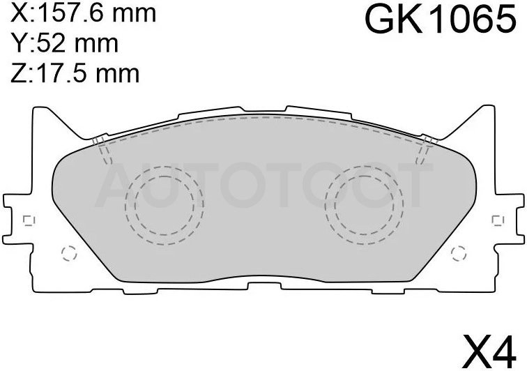 Колодки тормозные (Спереди) Toyota Camry (XV40,XV50) 01-21 / Lexus ES 06-18
