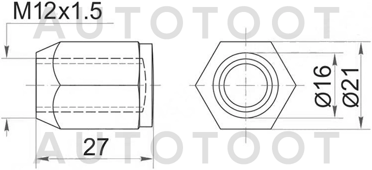 Гайка колесная хром -ST9094201104 Sat для TOYOTA HARRIER, LEXUS RX300, TOYOTA KLUGER, TOYOTA HIGHLANDER