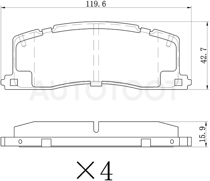 Колодки тормозные (Сзади) Toyota Estima 90-99 / Estima Emina 92-99 / Estima Lucida 92-99 / Previa 90-00