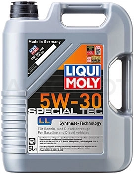 5W-30 Масло моторное синтетическое "Special Tec LL ", 5л - Артикул 8055 - Производитель Liqui Moly - Фото, Отзывы, Цены