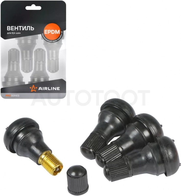 Вентиль для б/к шин TR412 PRO, EPDM резина, 4 шт.