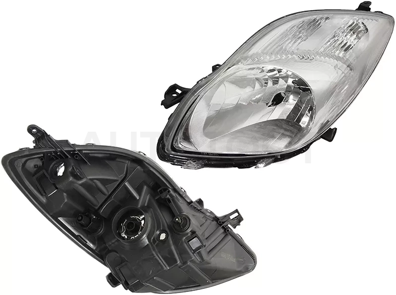 Фара Toyota Vitz 07-10 / Yaris 08-13 (Слева/ Ручная регулировка/ 3/5D HBK)