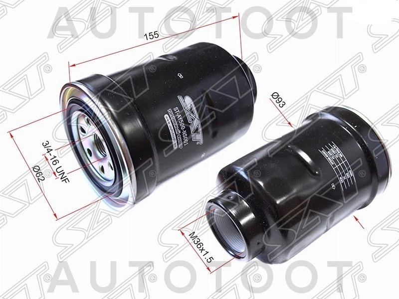 Фильтр топливный YD22DDT (дизель) -AMDFF372 Amd для NISSAN AD, NISSAN WINGROAD, NISSAN ALMERA, NISSAN ELGRAND