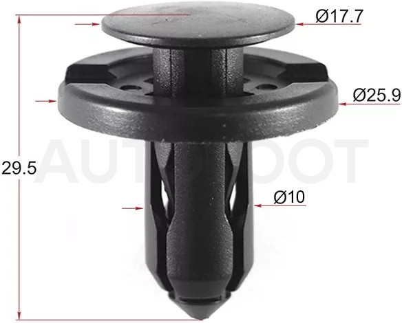 Клипса TOYOTA/LEXUS (Продажа по 10шт) - Артикул STM10466 - Производитель Sat - Фото, Отзывы, Цены