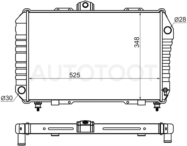 Радиатор Toyota Lite Ace 85-91 - Артикул TY0068MT - Производитель Sat - Фото, Отзывы, Цены