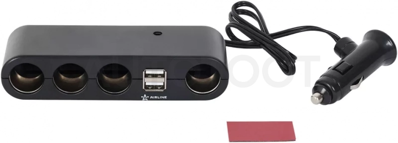 Разветвитель прикуривателя 4 гнезда 5А + 2xUSB 2.4A - Артикул AEBD001 - Производитель Airline - Фото, Отзывы, Цены