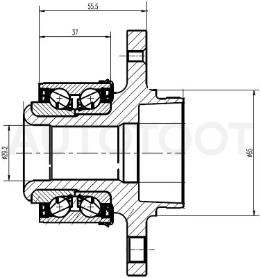 Ступичный узел перед AUDI A1/A2/SKODA FABIA/VW POLO 02 - Артикул ST6R0407621A - Производитель Sat - Фото, Отзывы, Цены