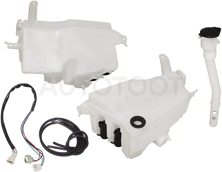 Бачок омывателя Toyota Land Cruiser (J100) 98-07 / Lexus LX 98-02 (Насос омывателя/ Под омыватели фар/ С горловиной)