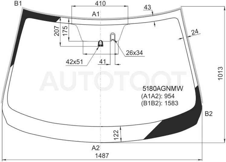 Стекло лобовое (Датчик дождя/ Молдинг) Mazda 6 12 - Артикул 5180AGNMW - Производитель FUYAO - Фото, Отзывы, Цены