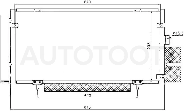 Радиатор кондиционера Subaru Legacy 03-09 / Outback 03-09 / Legacy B4 03-09 - Артикул STSB053940 - Производитель Sat - Фото, Отзывы, Цены