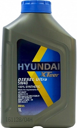 5W-40 Масло моторное синтетическое "Diesel Ultra 5W-40", 1л