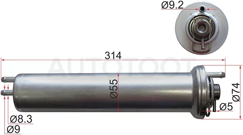 Фильтр топливный BMW 5-SERIES E39 96-04/7-SERIES E38 96-01/X5 00-06