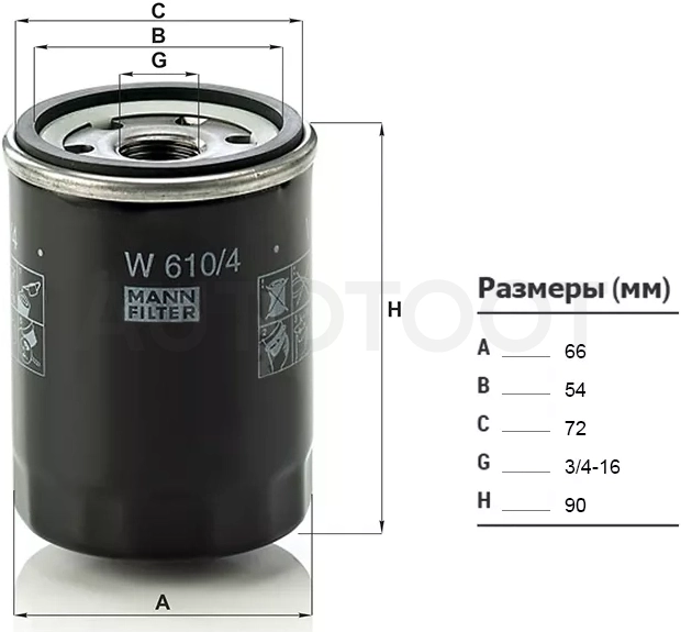 Фильтр масляный NISSAN AD/EXPERT/AVENIR/BLUEBIRD/PULSAR CR12DE/SR18DE/SR20DET/MARCH CG13DE/CG10DE/CG